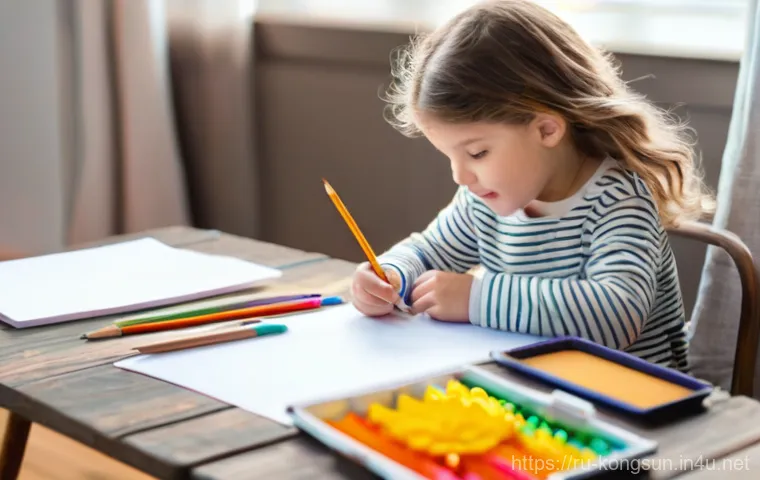 콩순이와 아동 창의력 - **Prompt 2: Forest Treasure Hunt & Creation**
    "A vibrant, medium shot of a 7-year-old girl and a...