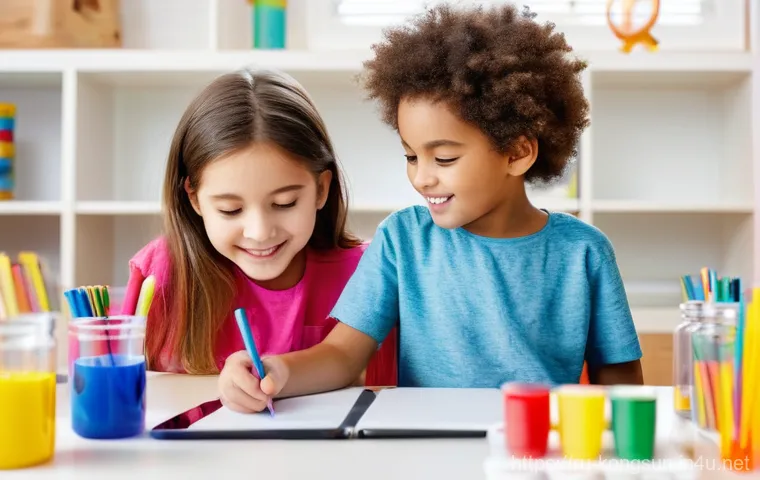 콩순이 유튜브 콘텐츠 - **Prompt:** A cozy, brightly lit living room with a young child, approximately 7 years old, sitting ...