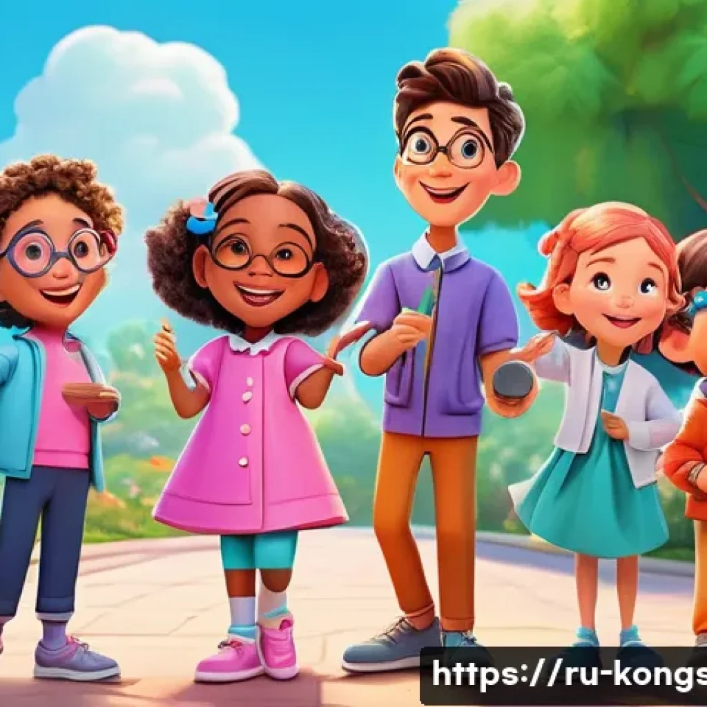 콩순이 캐릭터별 인기 랭킹 - A group of colorful animated characters from a children’s cartoon, each with distinct personalities:...