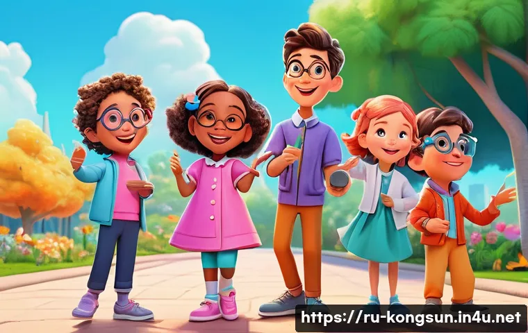 콩순이 캐릭터별 인기 랭킹 - A group of colorful animated characters from a children’s cartoon, each with distinct personalities:...