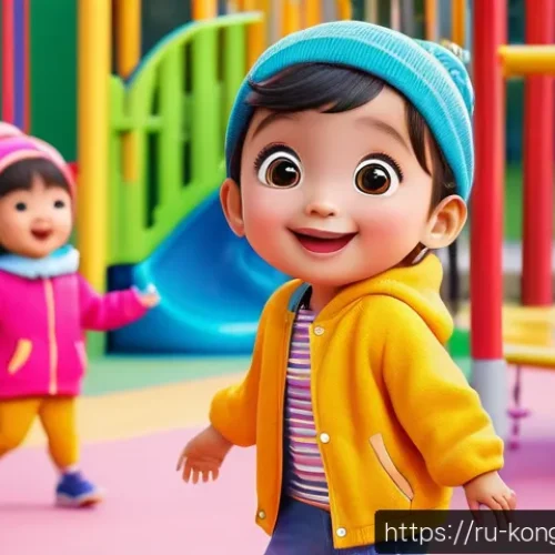 Home 33 콩순이의 대중적 인기 요인 - A bright and adorable cartoon character named Konsuni with large expressive eyes, vivid colors, and ...
