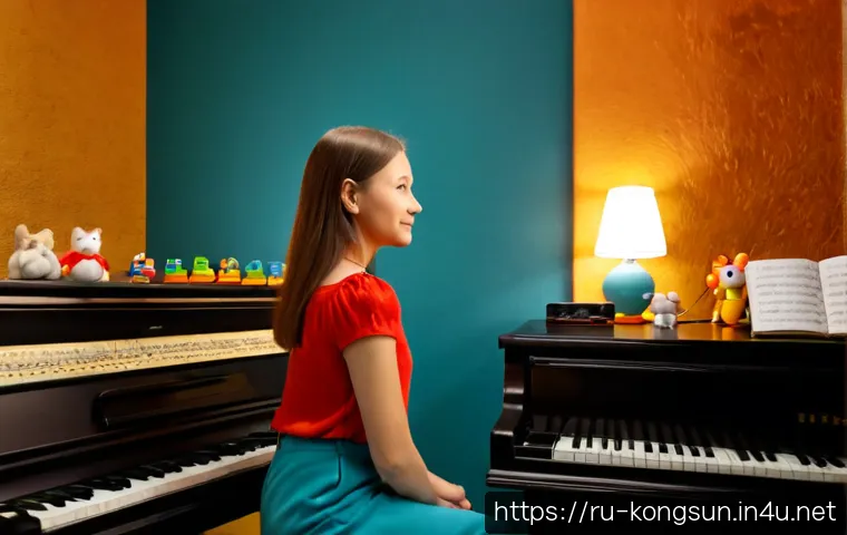 Home 17 콩순이 주제가 작곡 비하인드 - Photorealistic behind-the-scenes music composition session in a cozy Moscow recording studio, a Russ...